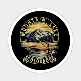 Kayaking-Mountain Lake Colorado Magnet